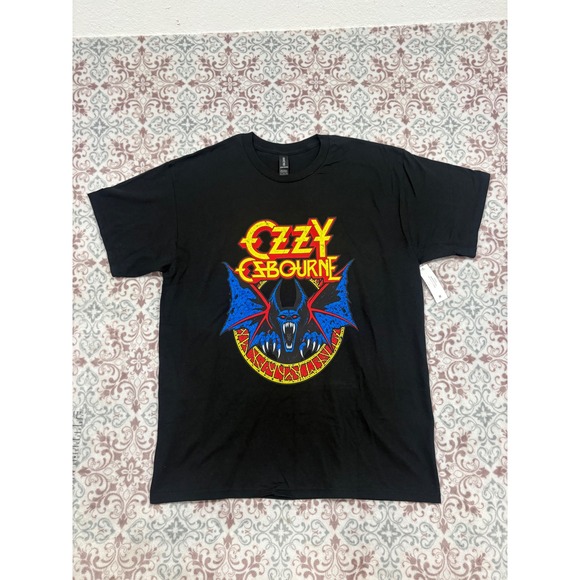 Gildan Other - Ozzy Osbourne Bat Graphic T-Shirt Black Gildan Heavy Cotton Large G5000 NEW